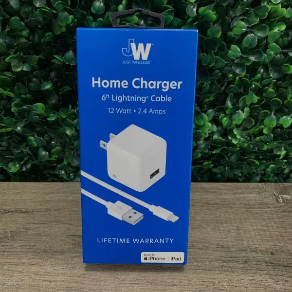 Adaptador de Corriente Con Cable USB-A a Lightning 6ft 12W Just Wireless  iphone