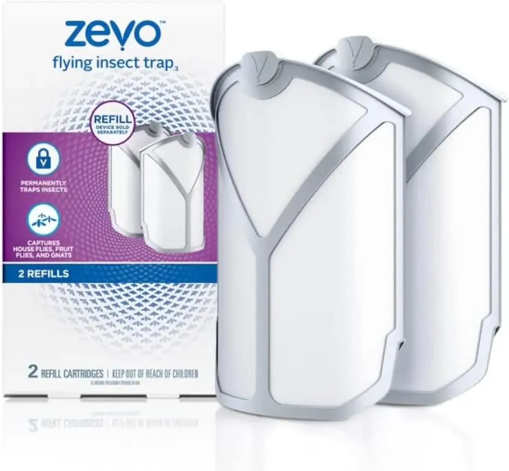 Zevo Flying Insect Trap Refill Kit Attracts and Traps Insects like Fruit Flies