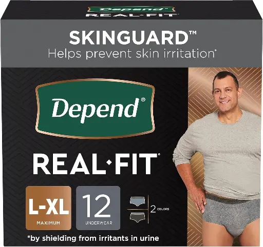 Depend Ropa interior de incontinencia en forma real para hombre