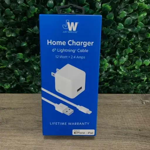 Adaptador de Corriente Con Cable USB-A a Lightning 6ft 12W Just Wireless  iphone
