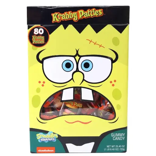 [https://www.frankfordcandy.com/products/spongebob-squarepants-krabby-patties-frankenstein-box-80-ct?srsltid=AfmBOoqSP1FsHPC0rUkLXee9kqZo5VWSR-eQAcdg7CD49O1Z6uRQHQqL] SquarePants Krabby Patties Frankenstein - Gomitas de bob esponga