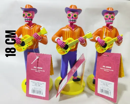 adorno figura catrino anaranjado
