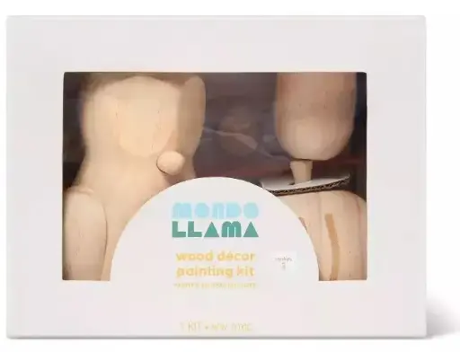 3ct PYO Wood Turned Figurines - Mondo Llama Ave