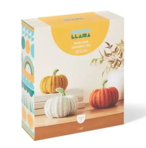Mondo Llama Knit Pumpkin Kit: Create-Your-Own, Makes 3